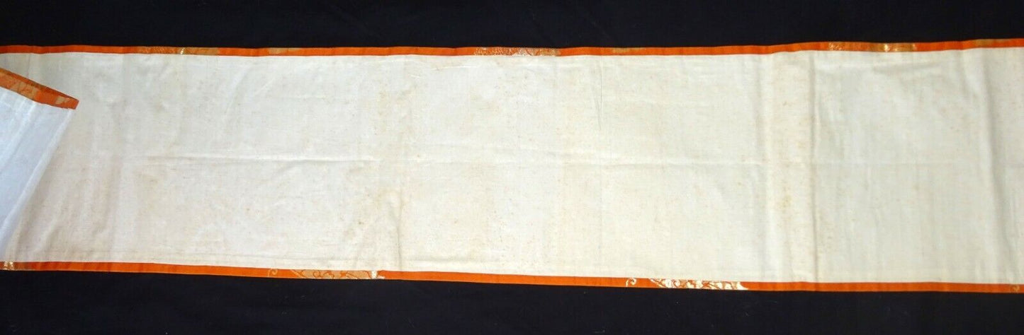 50s Japanese Hand-Loomed Gold-Threat Obi w Chinese Wanli Butterfly Design (Fuj)