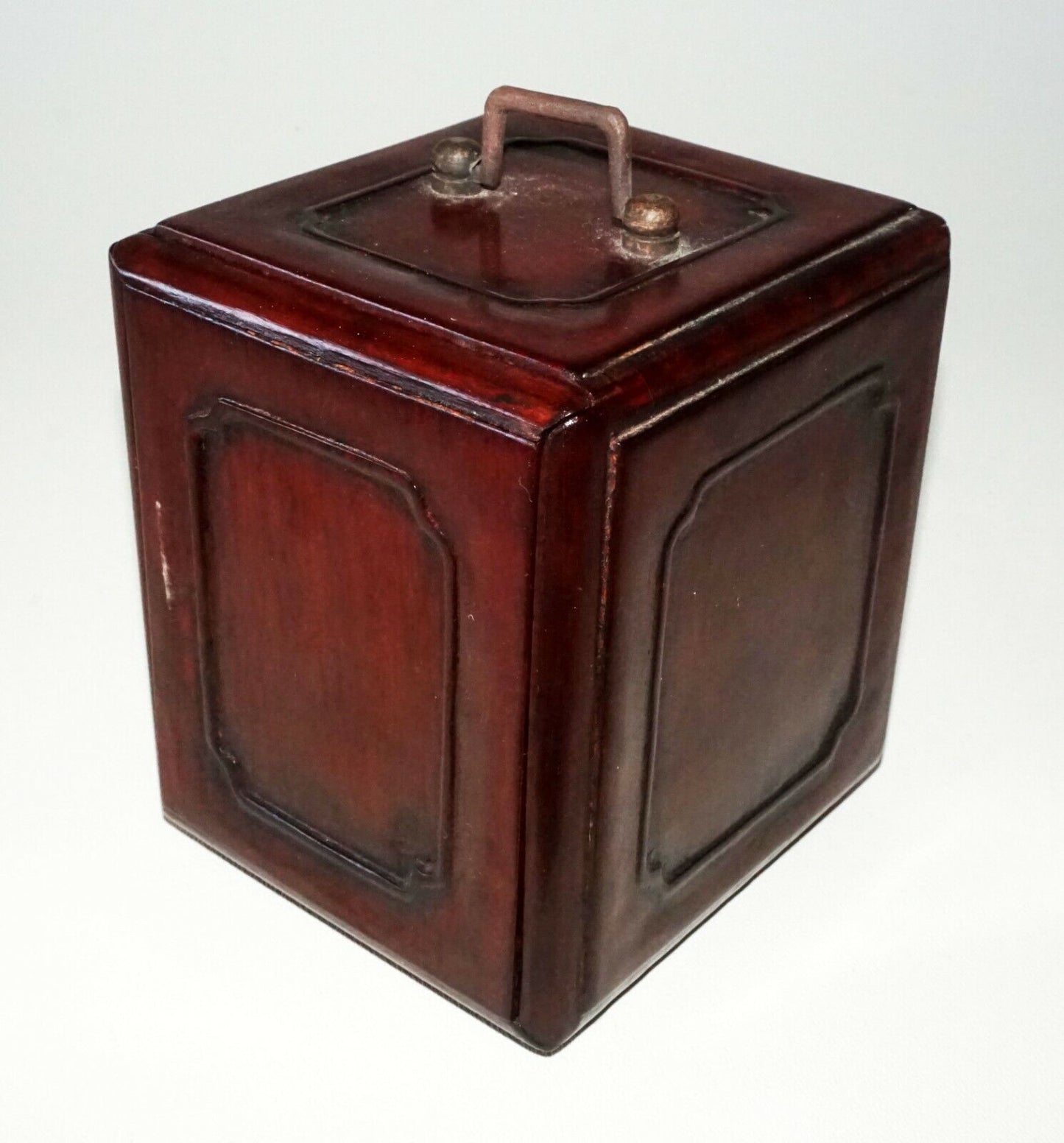 20C Chinese Hardwood 3x Drawer Mini Travel Chest w. Handle (CWo)