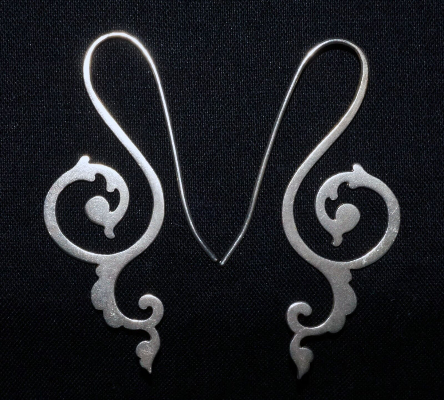 Hawaii Modernist Music Key Motif Sterling Silver Earrings by Joy (WoJ)