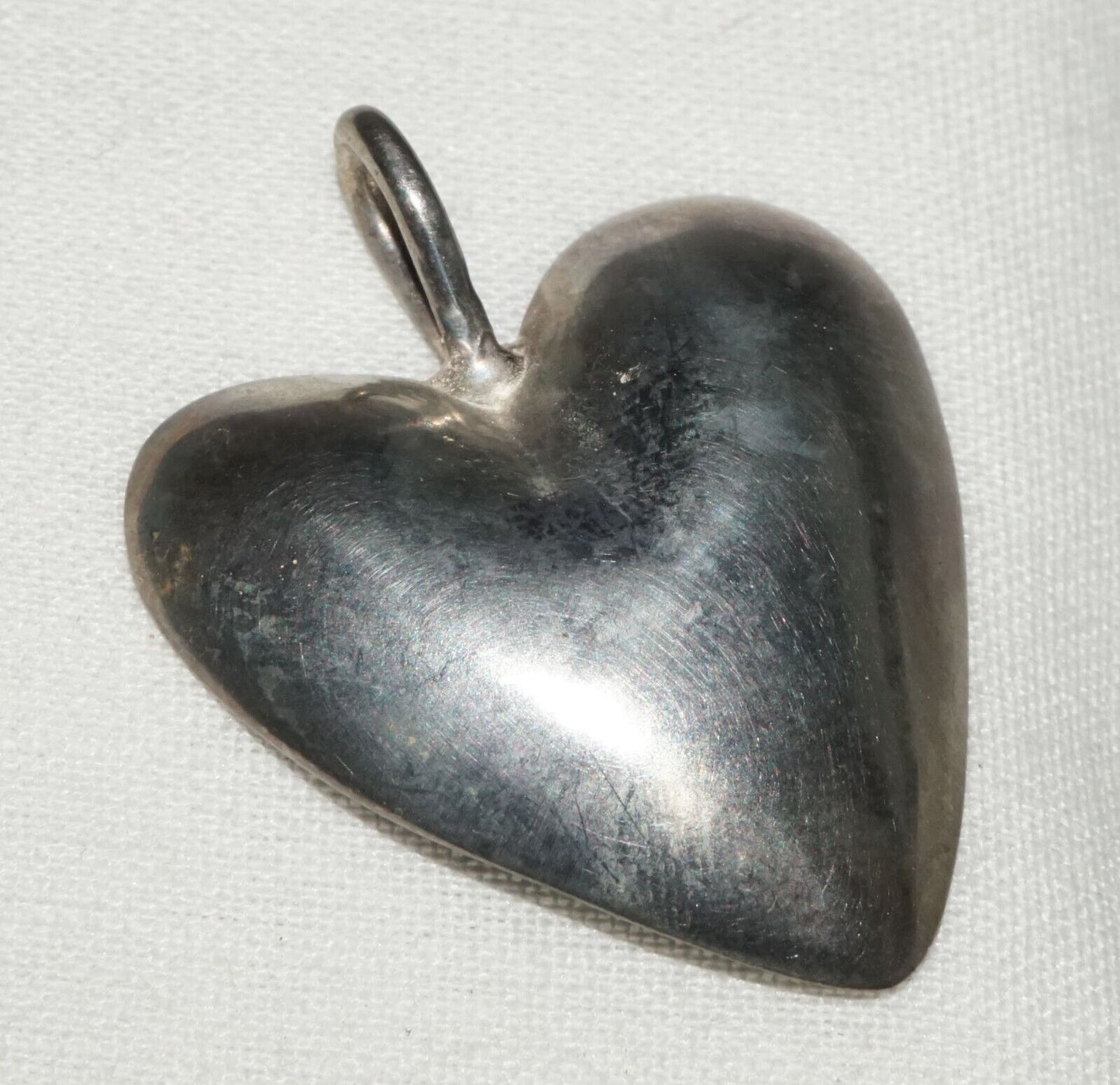 Vintage Sterling Silver Heart Bowl Pendant (AHB
