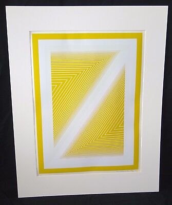 1972 New York Print 140/200 "Yellow Opt Art" by Richard Anuszkiewicz (Mim)