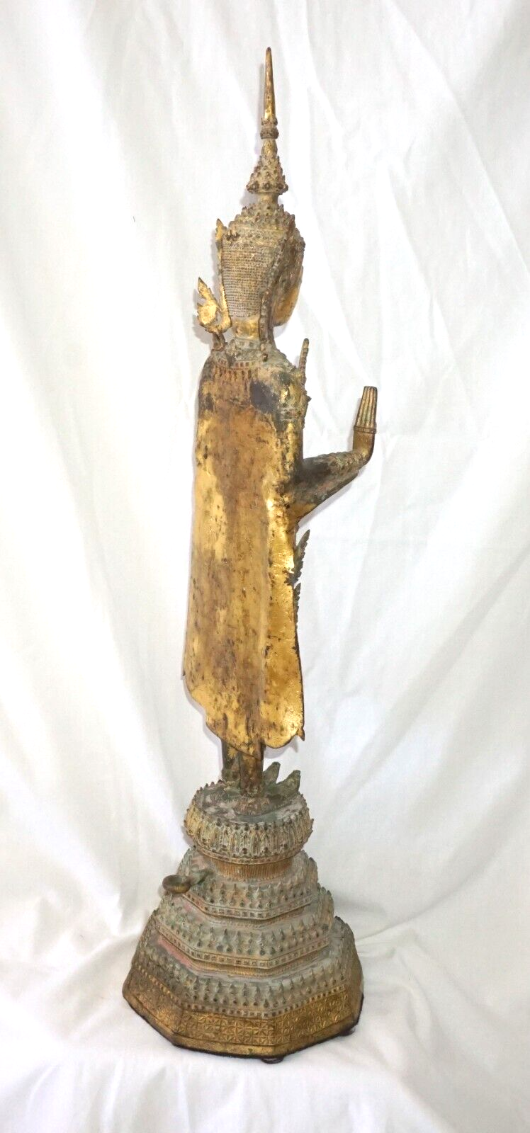 Antique Thai Antique Bronze Rattanakosin Buddha Statue (HiC)
