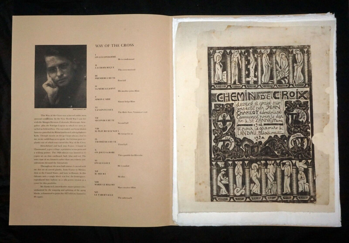 1920/1977 French Block Print The Way of the Cross Jean Charlot (1898-1979)(Mod)5