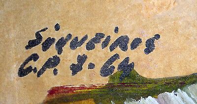 1964 Mexican Gouache Painting "Desert Flower" by David Alfaro Siqueiros (Jac)