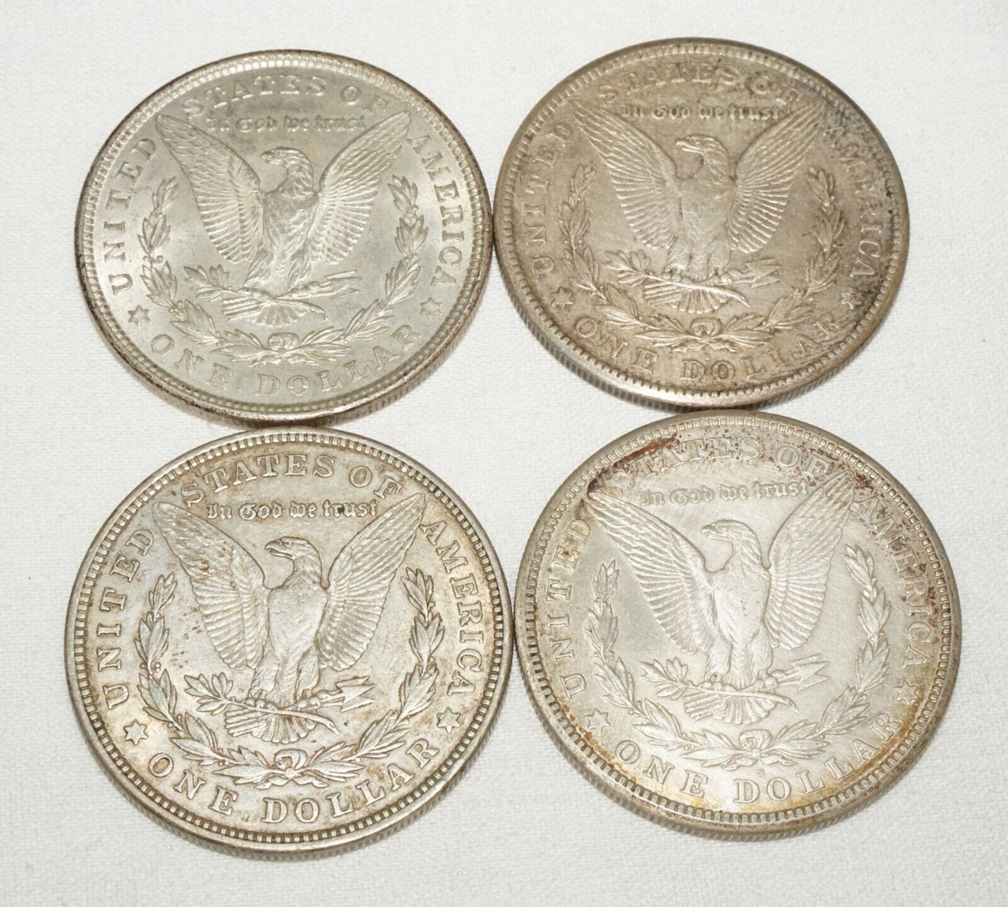 4Pc 1921 US Circulated $1 Silver Morgan Dollar Coins (KiL)