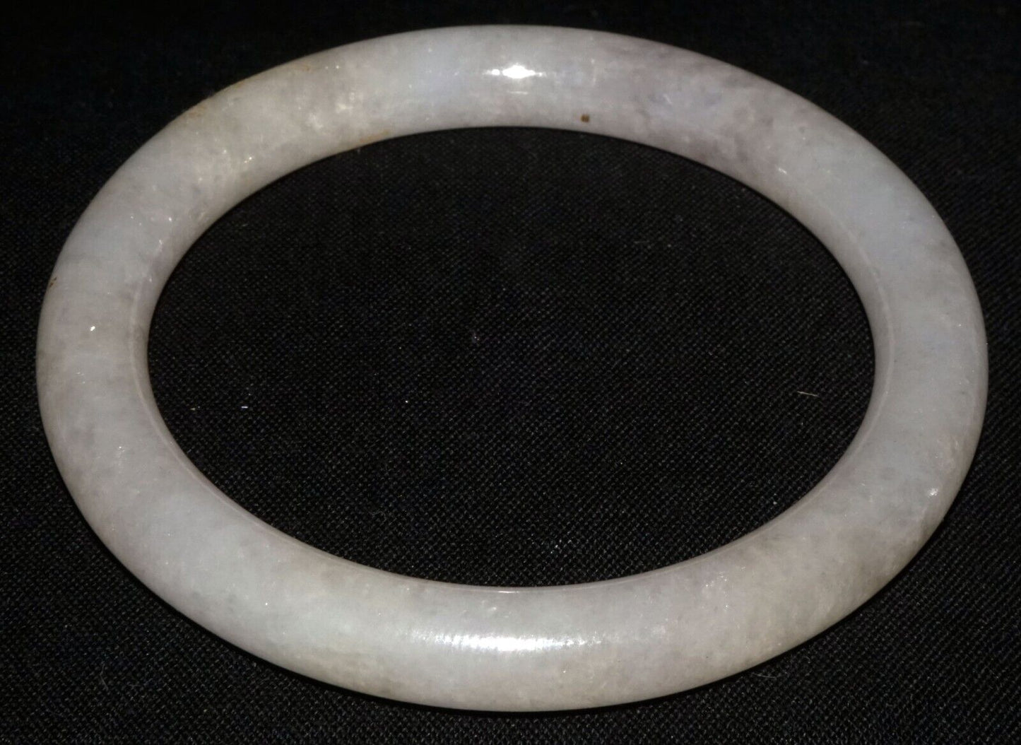 Vintage Chinese Pale Gray Lavender Jadeite Jade Bangle Bracelet (LeS) B60