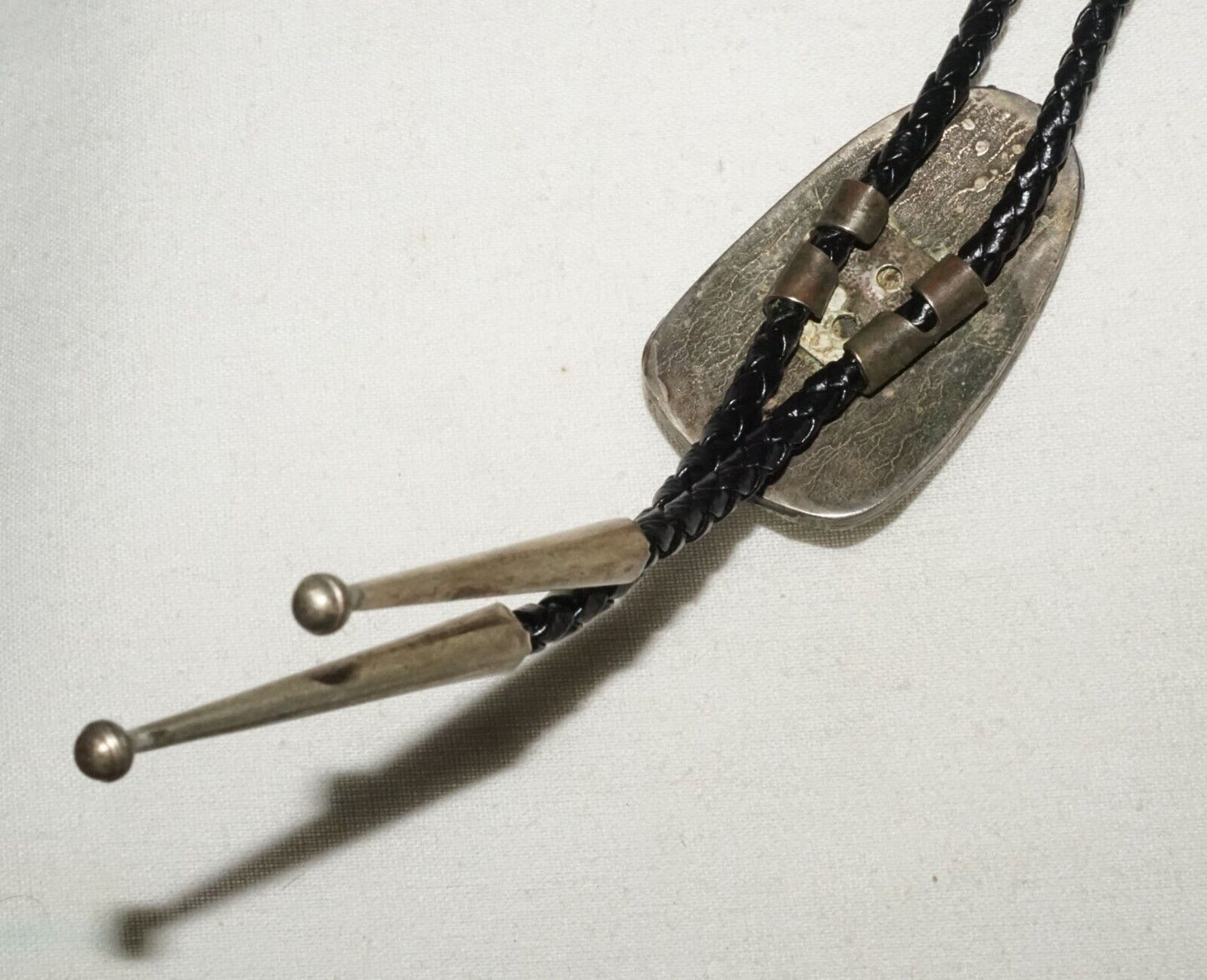 Vintage South Western Sterling Silver Kokopelli Motif Bolo Tie (KiL)