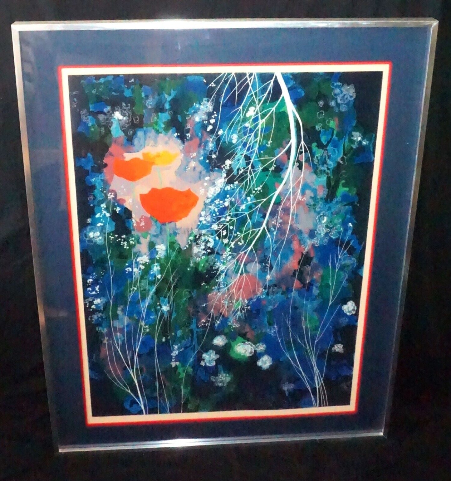 Circa 1976 Eyvind Earle Serigraph " Red Poppies" Hand Signed (HiJ)