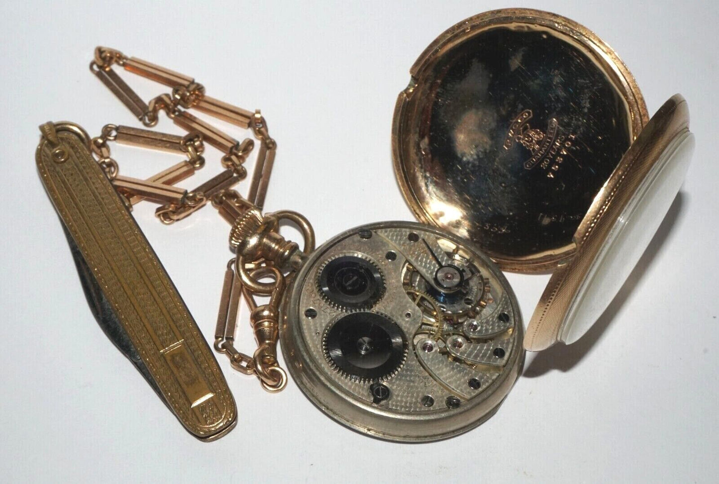 1912 Swiss Longines Pocket Watch Movement for Klee & Groh Rochester N.Y. (LeL)