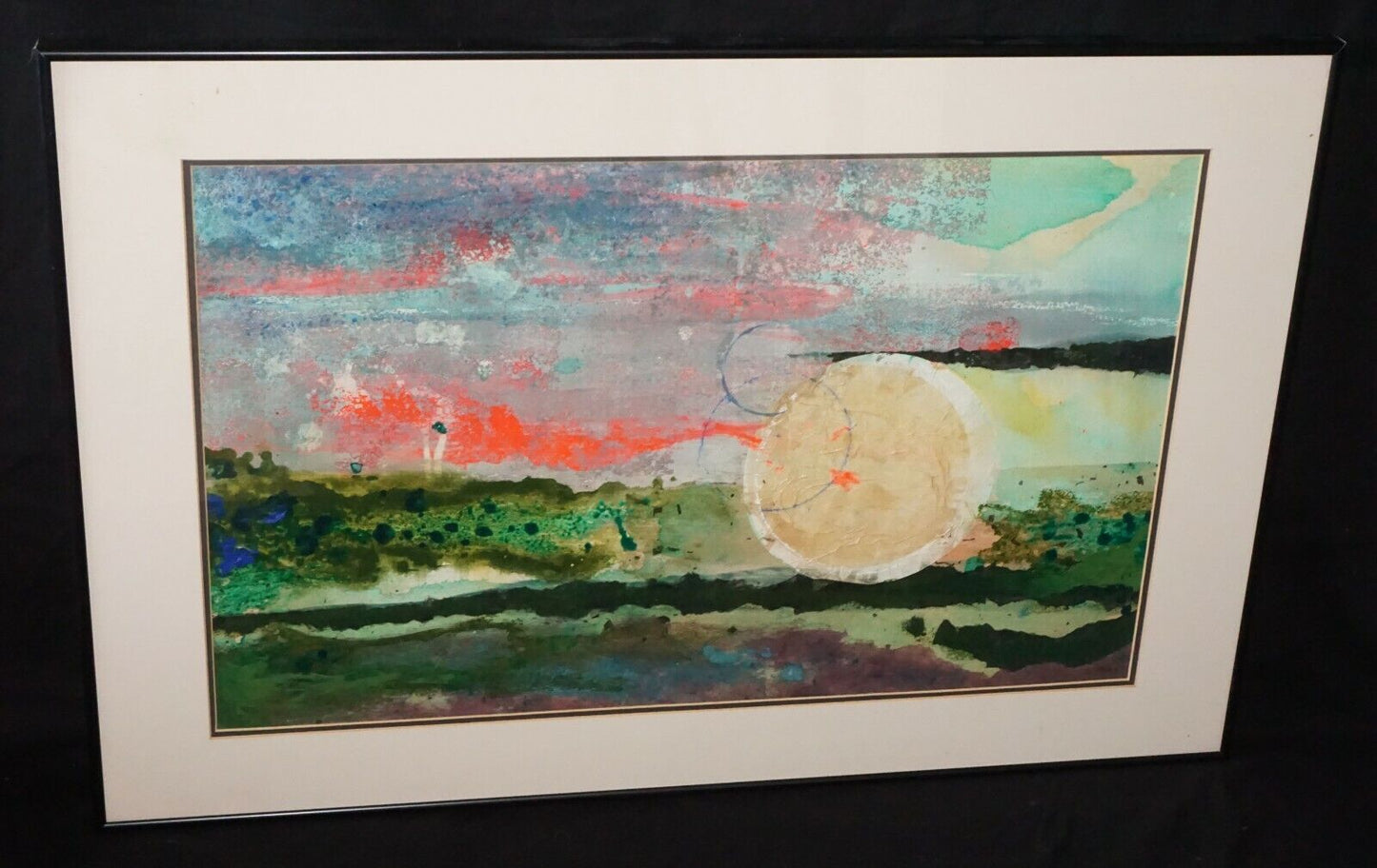 Hawaii Modernist Mixed Media Painting Celestial Voyage by Warren Stenberg (PiJ)
