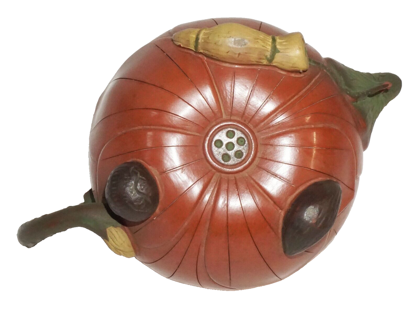 Vintage Chinese Pottery Mini Tea Pot Flower Bud & Frog Design (Kai) IC