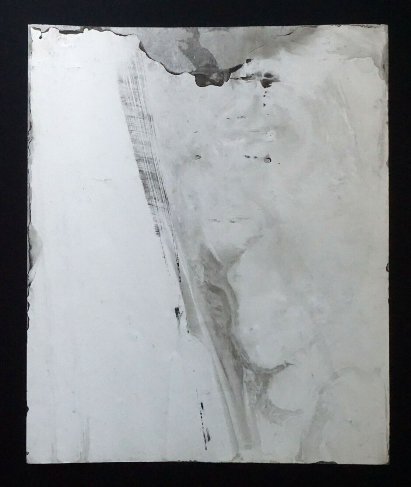 France Hawaii Outsider Art Ink Wash Painting Portrait by Claude Vedel (EtJ)#27
