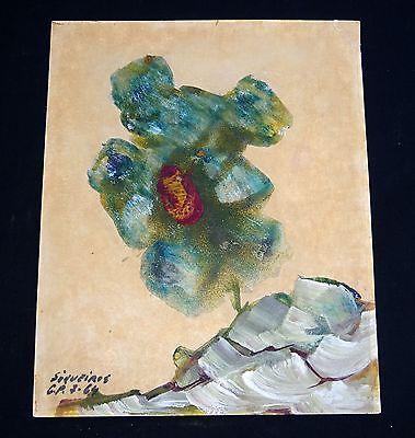 1964 Mexican Gouache Painting "Desert Flower" by David Alfaro Siqueiros (Jac)