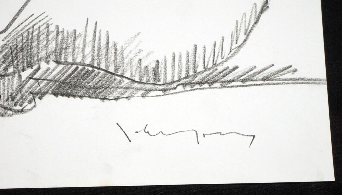 '90 Chinese Hawaii Drawing Reclining Nude by John Chin Young (1909-1997)(SaJ)38