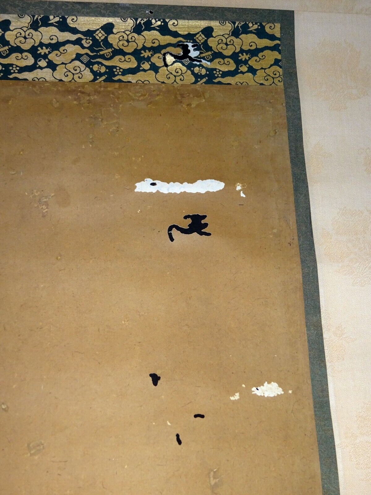1850s Japanese Scroll Painting of a "Hawk Bird of Prey" from Samurai House (Fuj)