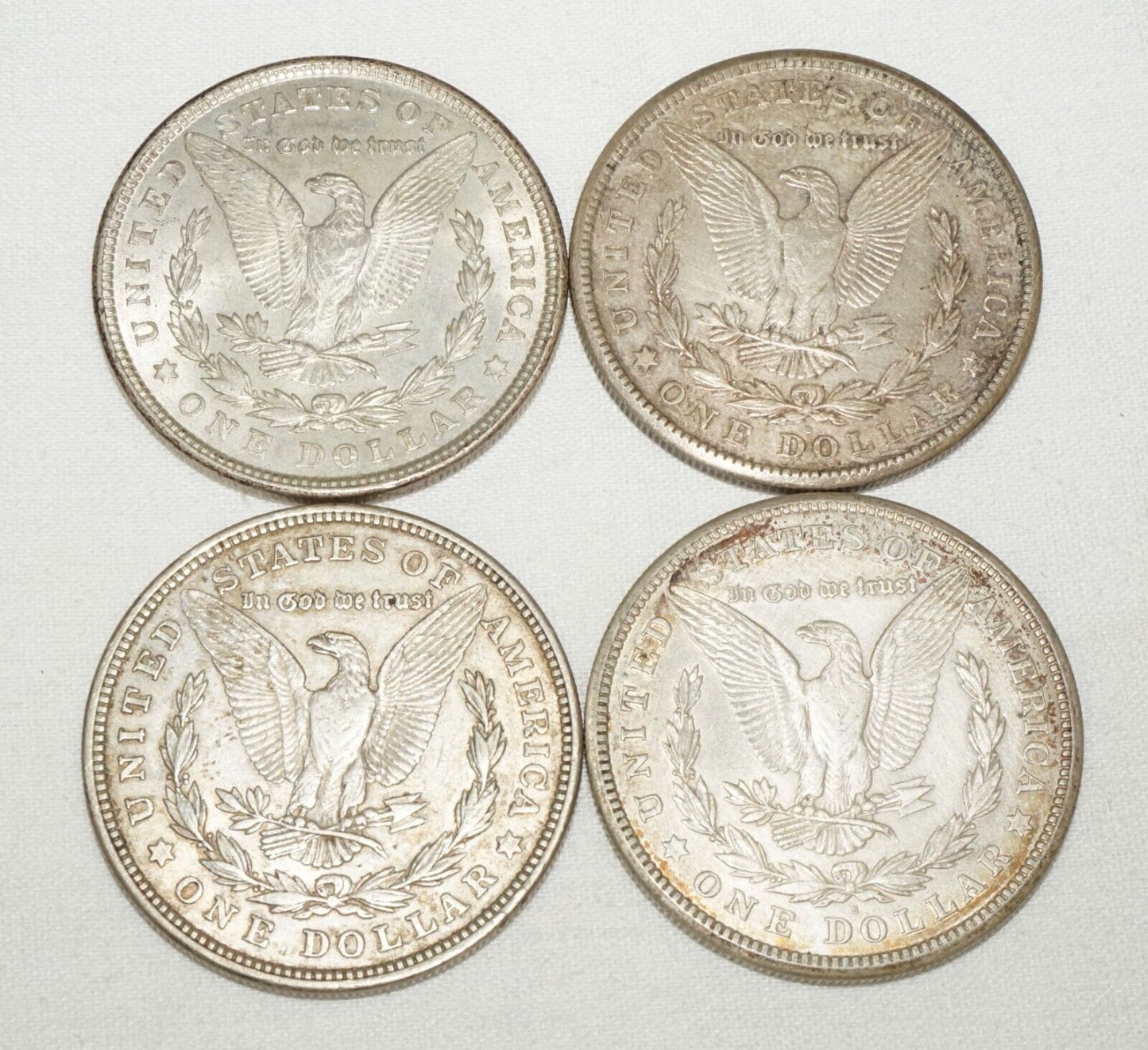 4Pc 1921 US Circulated $1 Silver Morgan Dollar Coins (KiL)