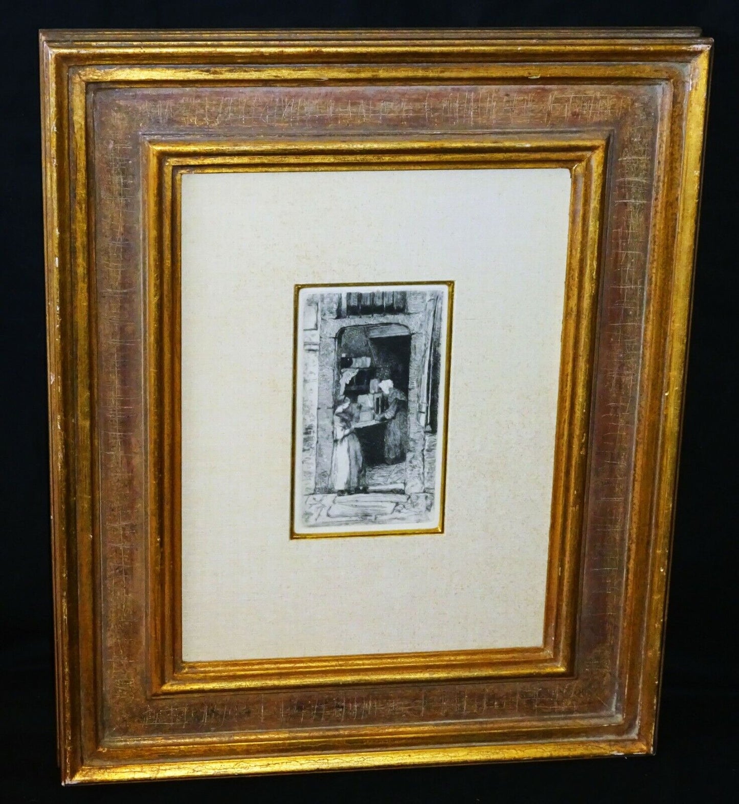 1858 US Etching Print La Marchande de Moutarde by James A Whistler (ZaG)