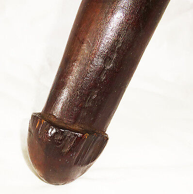 Antique Fijian Viti Wooden Carved War Club w. Kill Marks (Dil)
