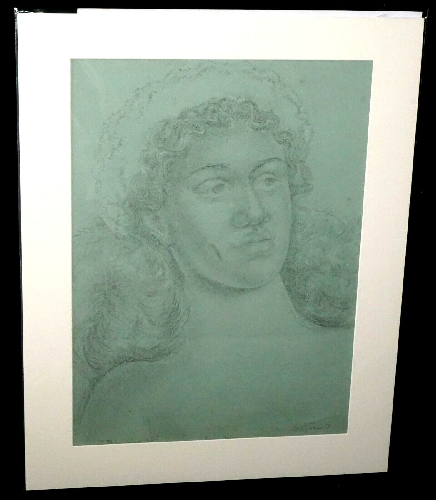'40s Hawaii Pencil Drawing "Flower Crowned Girl" Madge Tennent (1889-1972)(DAT)