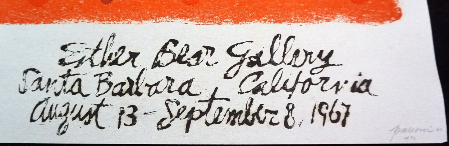 '67 Uruguay Block Print Esther Bear Gallery by Antonio Frasconi (1919-2013)(Mod)