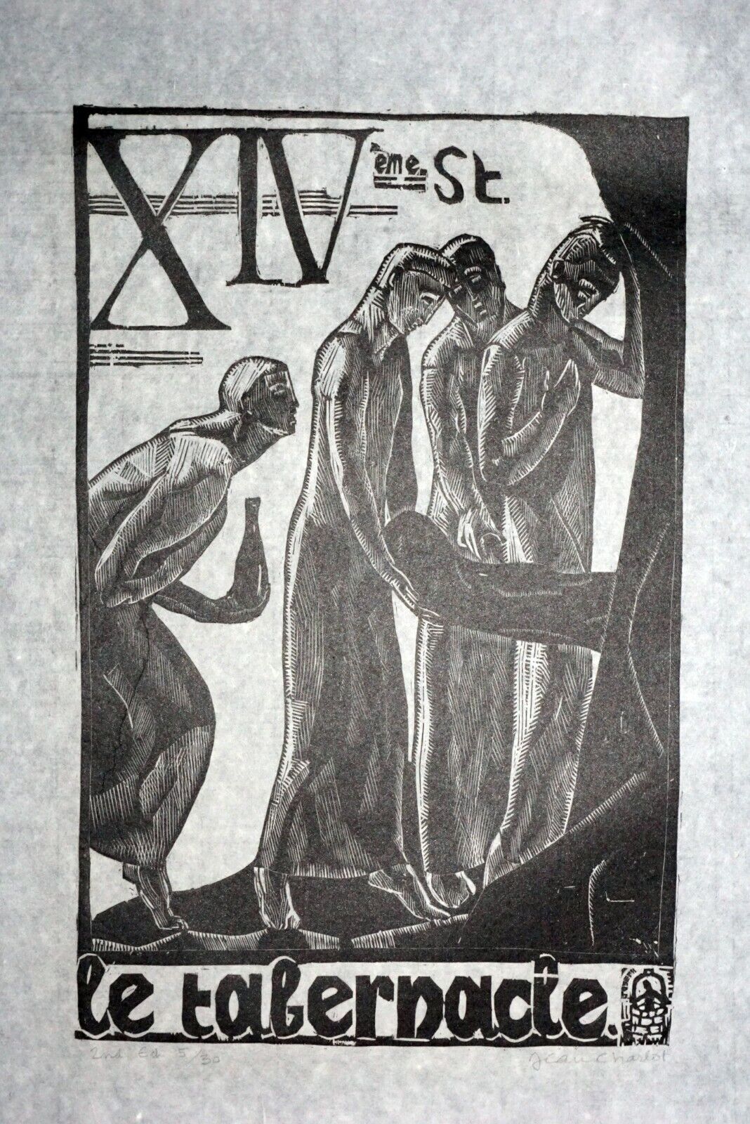 '20/'77 French Block Print The Way of the Cross Jean Charlot (1898-1979)(Mod)14