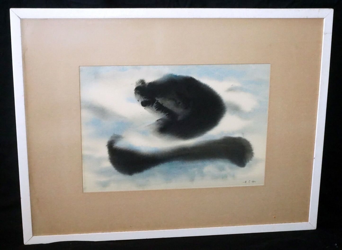 1960s Chinese Hawaii Watercolor Painting Toad by Hon Chew Hee (1906 - 1993)(FiS)