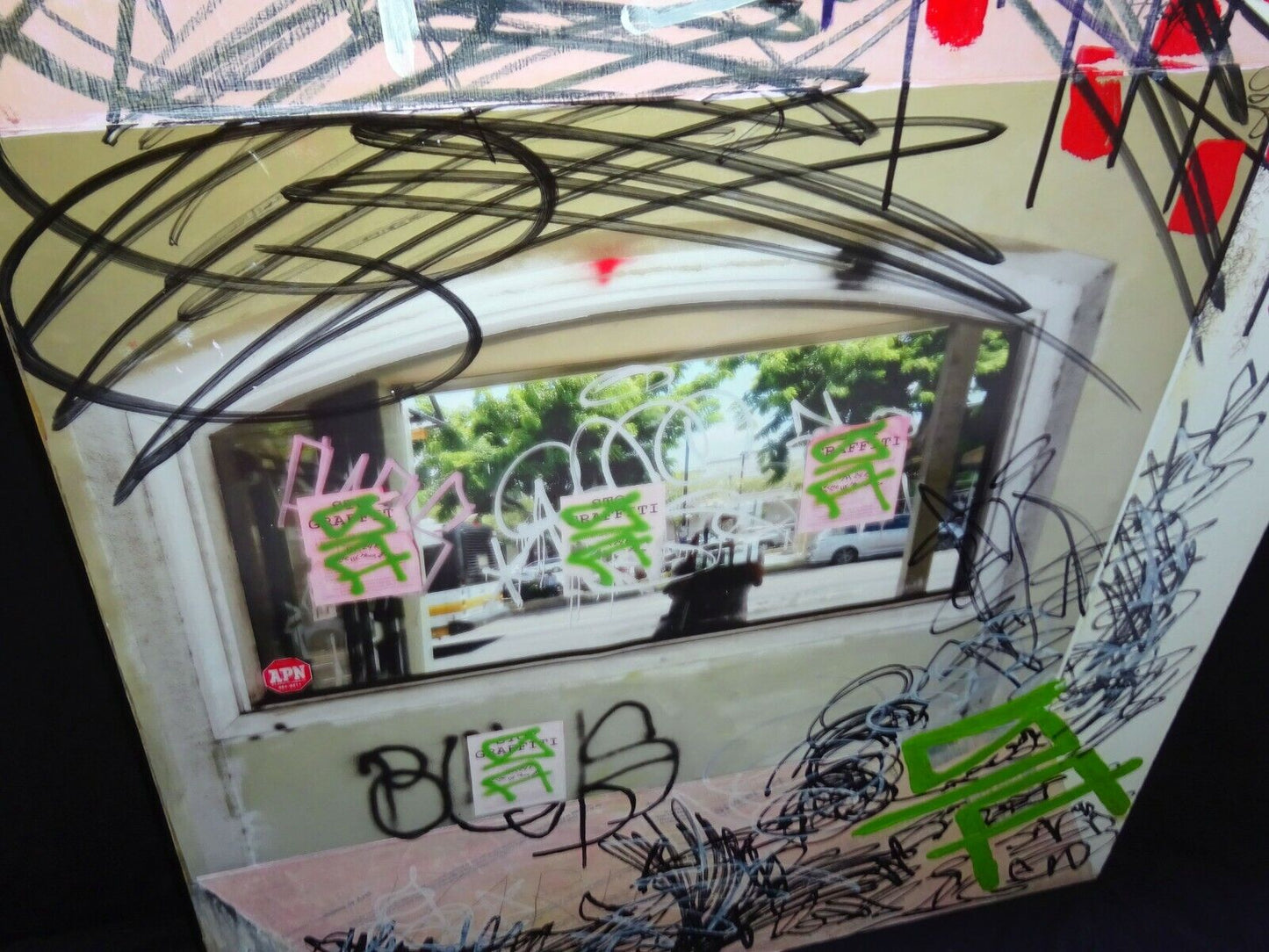 Hawaii Acrylic Mixed Media Painting No Graffiti Honolulu by Jerome Wallace (WaJ)