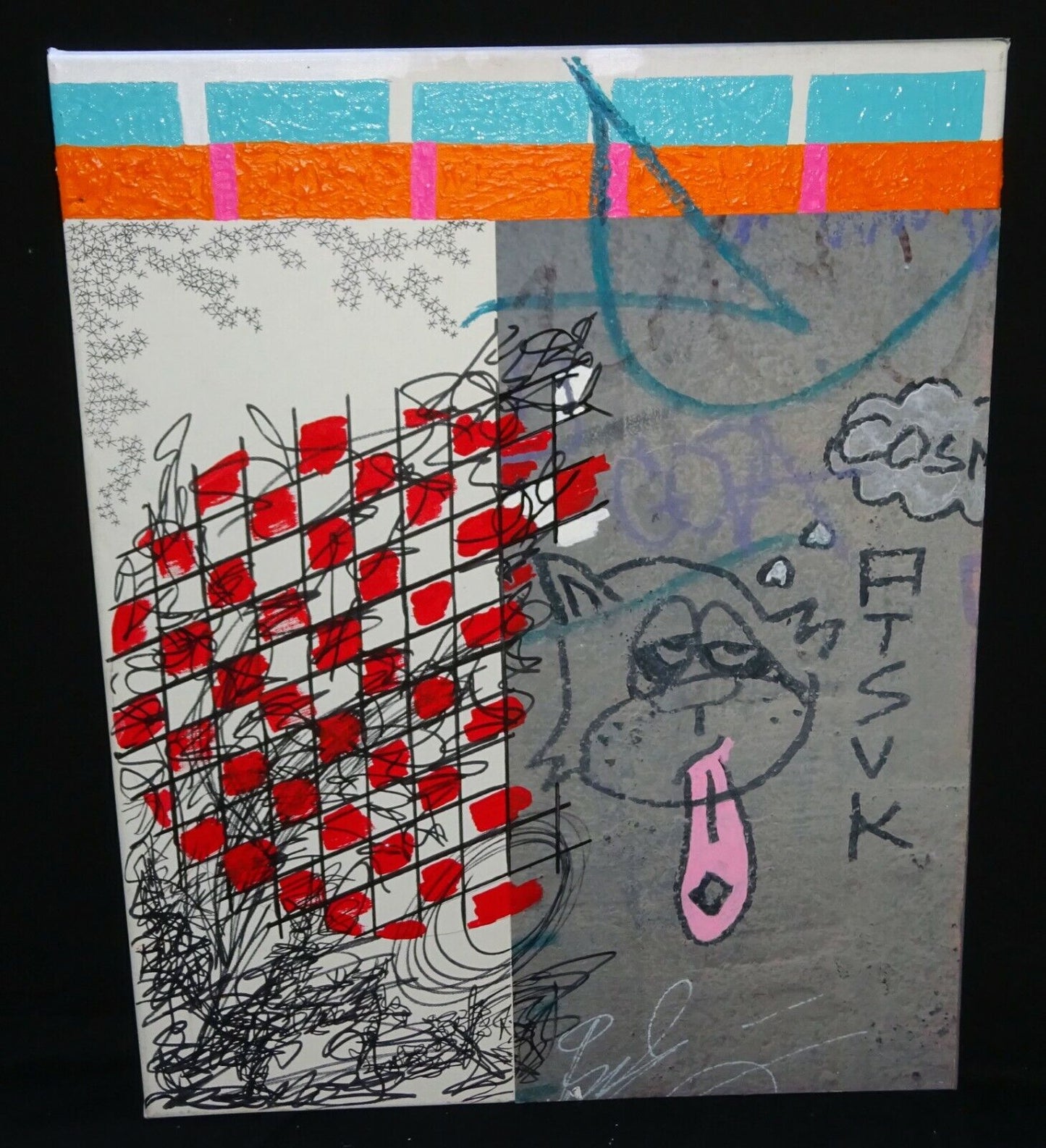 Hawaii Acrylic Mixed Media Painting No Graffiti Honolulu by Jerome Wallace (WaJ)