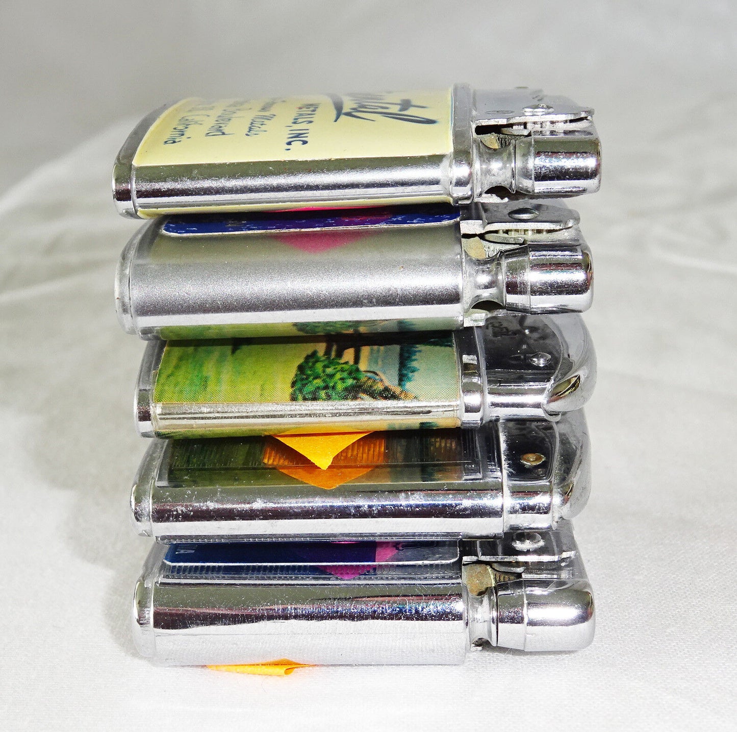5x Vintage Lighter Mixed Group Ronson Stesco Penguin Symbol Venus (Wel)(#10)