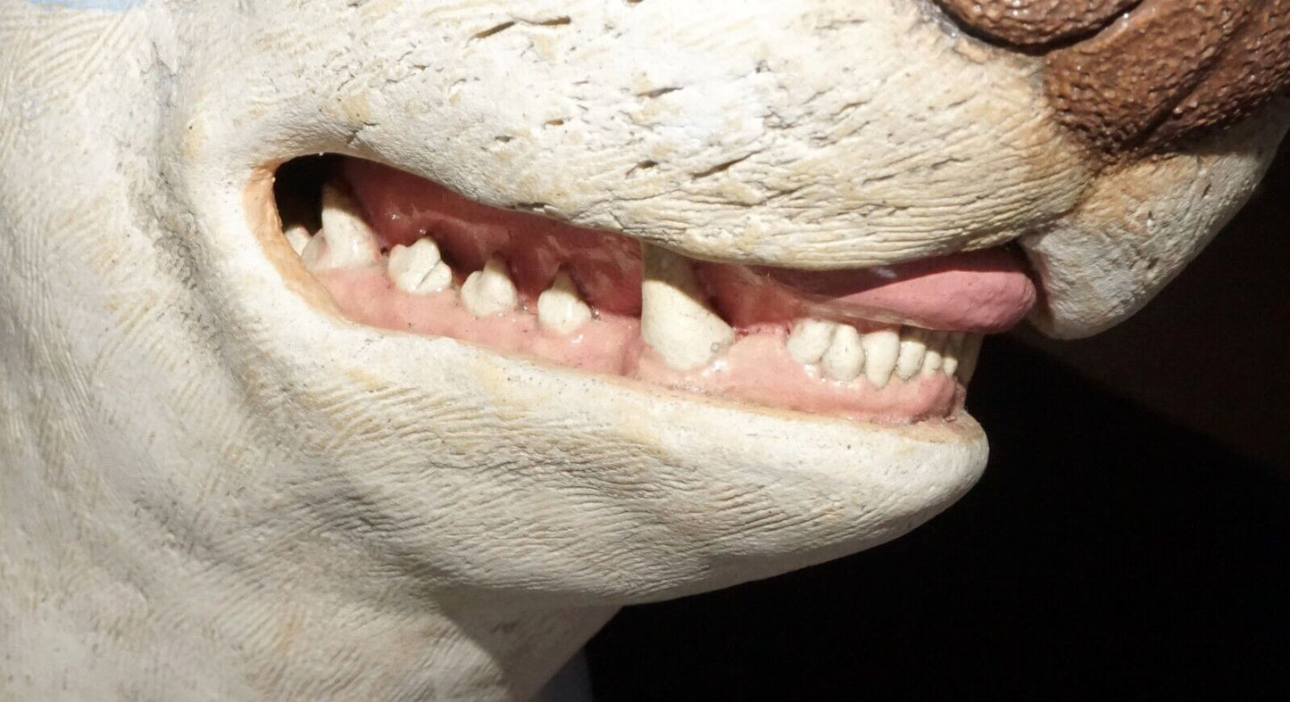 Hawaii Pottery Sculpture Blue Spotted Puppy Dog by Esther Shimazu (B.1957)(McA)