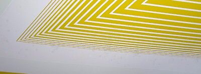 1972 New York Print 140/200 "Yellow Opt Art" by Richard Anuszkiewicz (Mim)