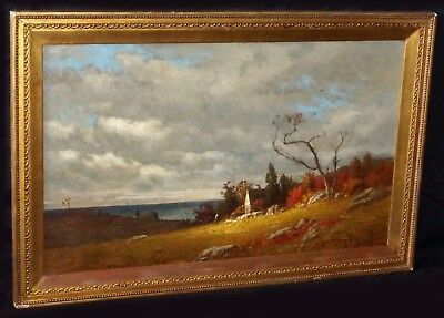 19C American East Coast Oil Painting by James Renwick Brevoort (1832-1918)(PaS)