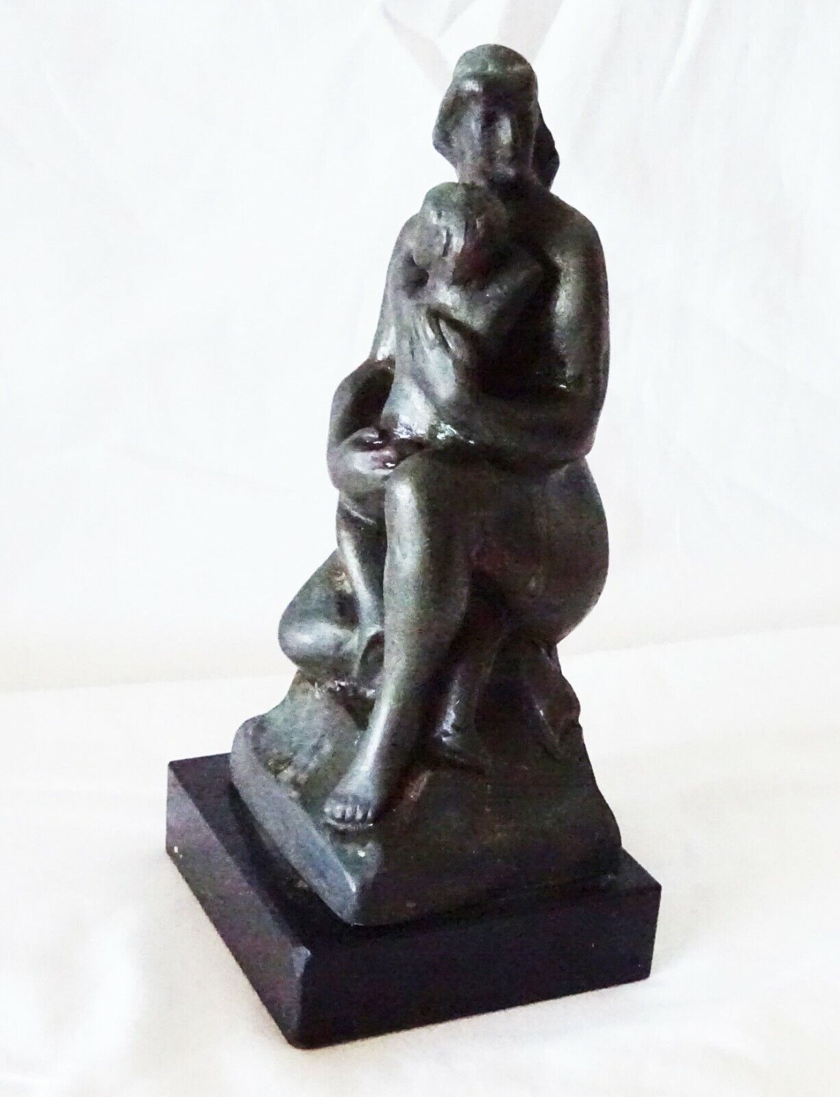 1926 US Sterling Silver Sculpture Mother & Child William Zorach (1887-1966)(New)