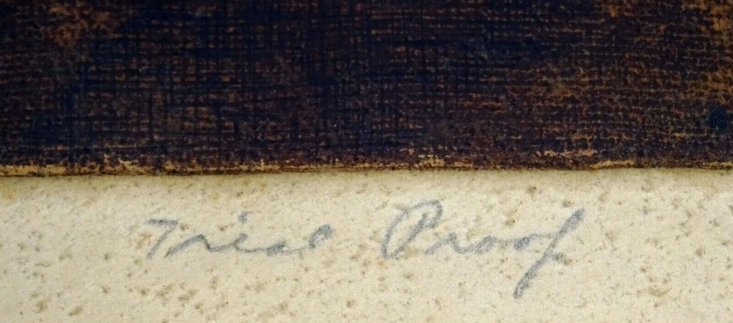 1970s US Etching Print "Still Life w. Flowers" by Olga Wilson (1919-2010)(CuM)