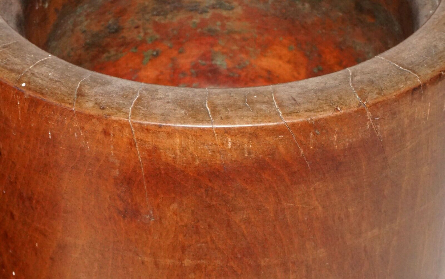 Pair 20C Japanese Wooden Hibachi w. Copper liners Makie Lacquer Design (Cwo)