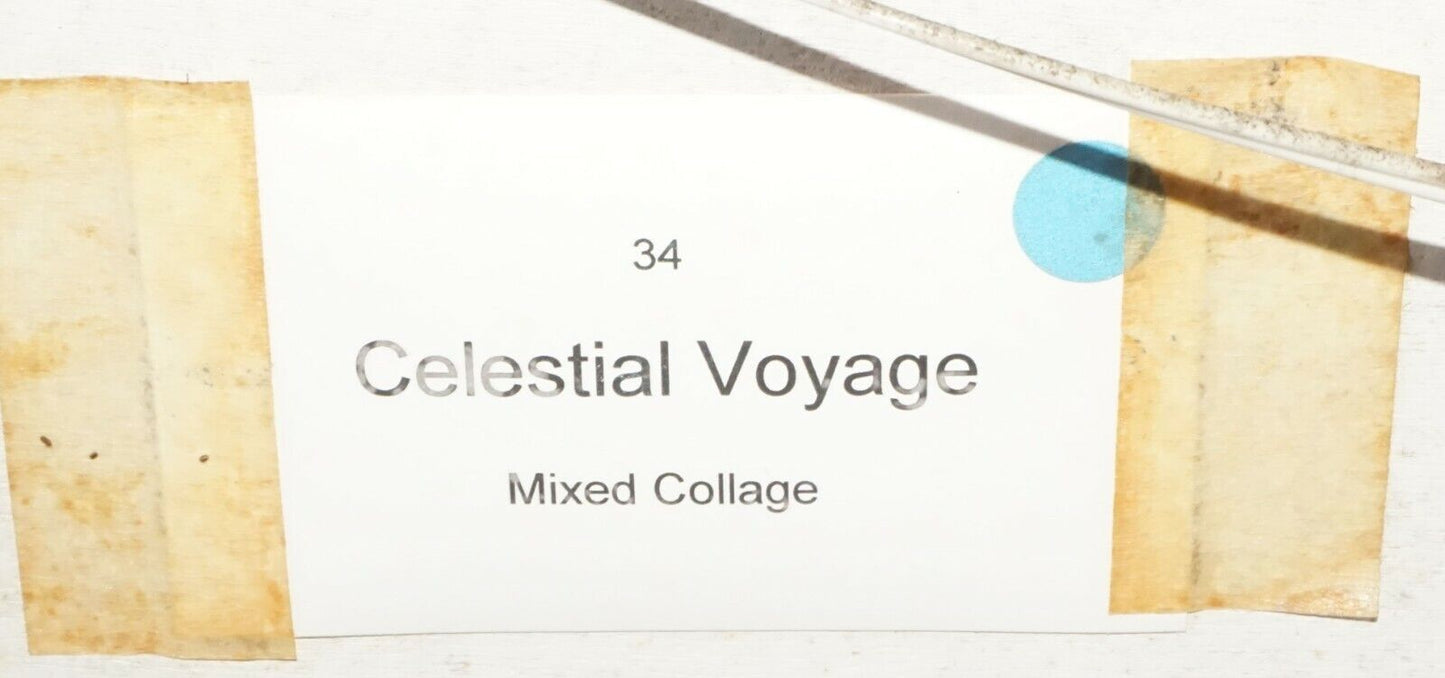 Hawaii Modernist Mixed Media Painting Celestial Voyage by Warren Stenberg (PiJ)