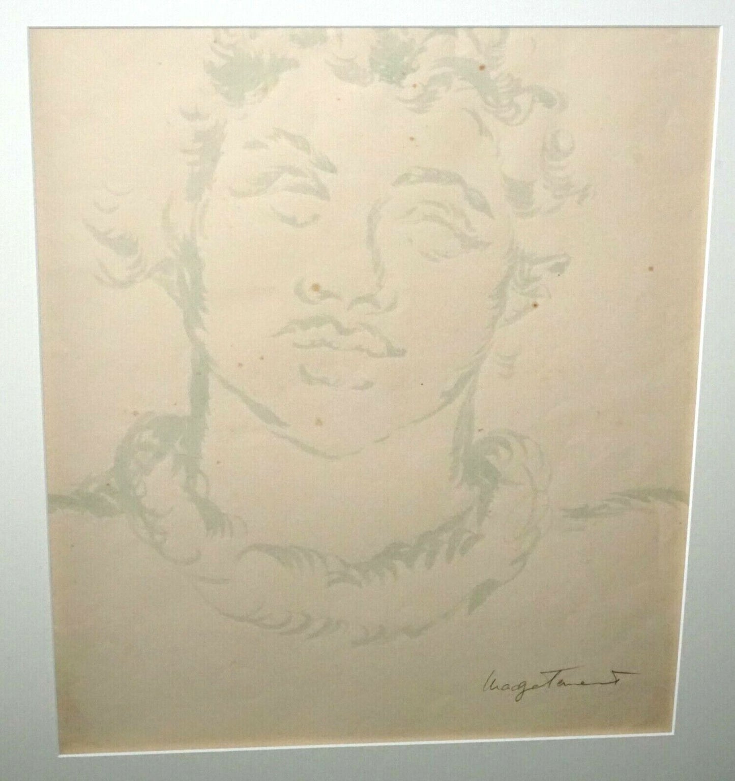 '40 Hawaii Blue WC Painting Hawaiian Woman by Madge Tennent (1889-1972)(DAT)#14