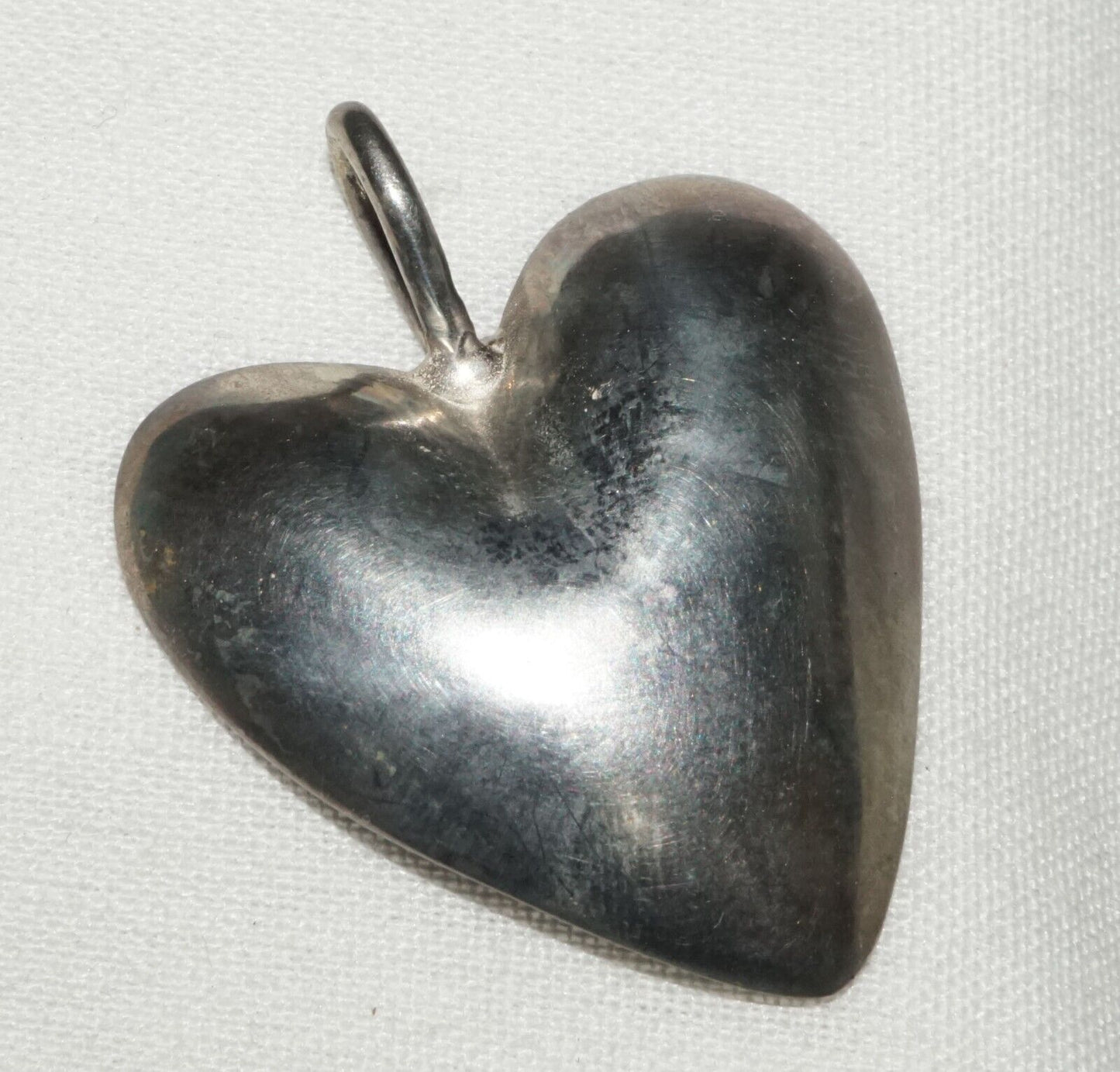 Vintage Sterling Silver Heart Bowl Pendant (AHB