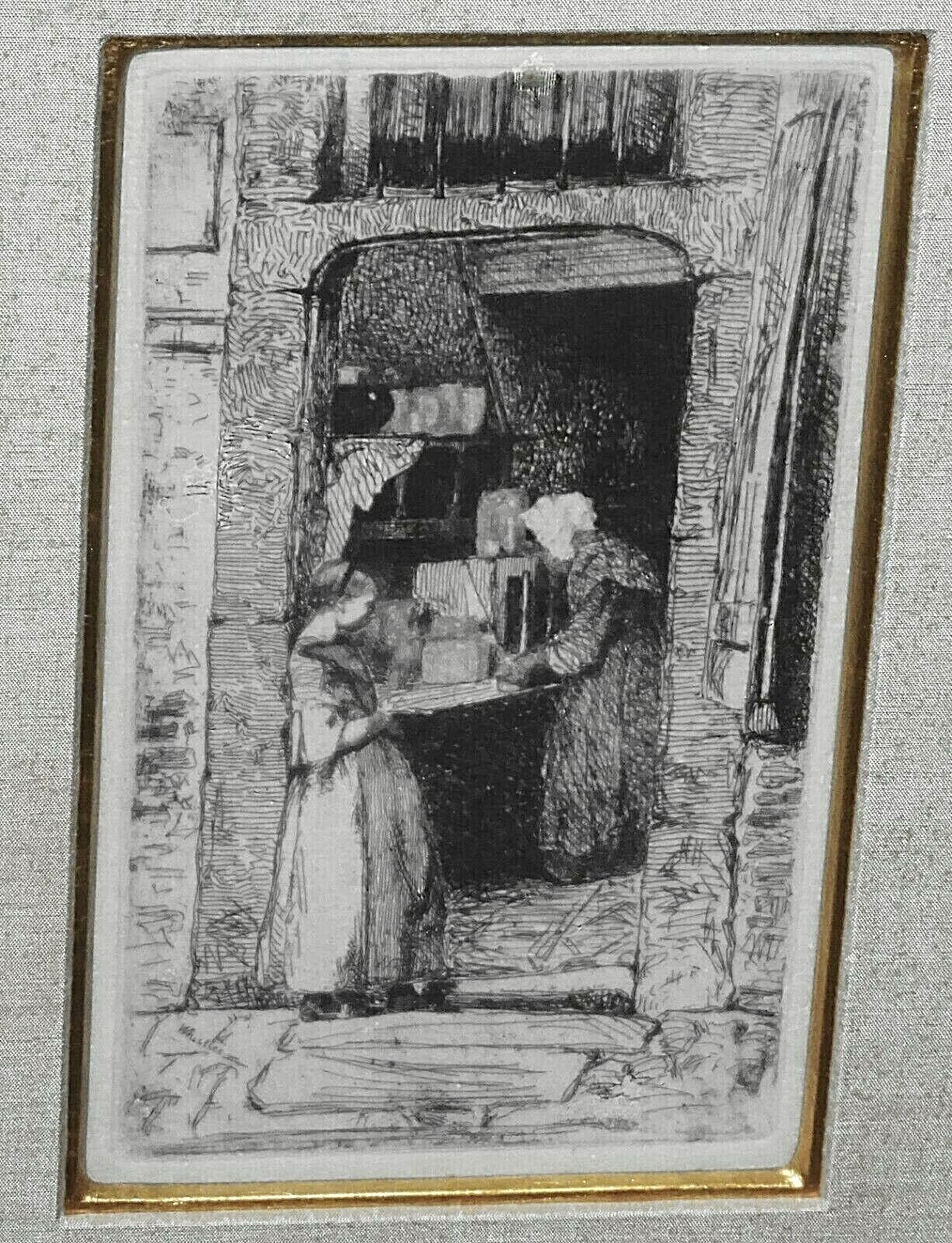 1858 US Etching Print La Marchande de Moutarde by James A Whistler (ZaG)
