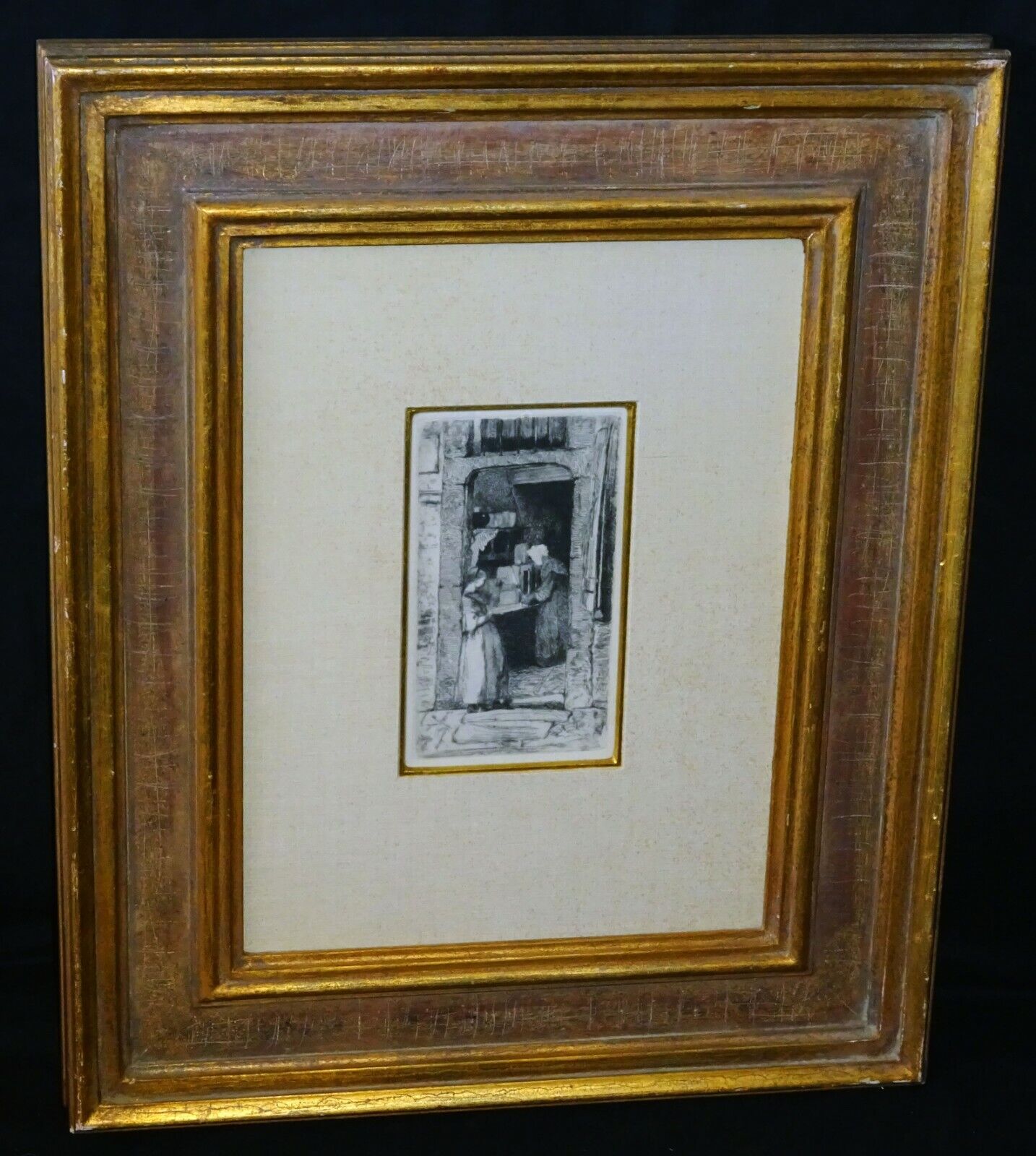 1858 US Etching Print La Marchande de Moutarde by James A Whistler (ZaG)