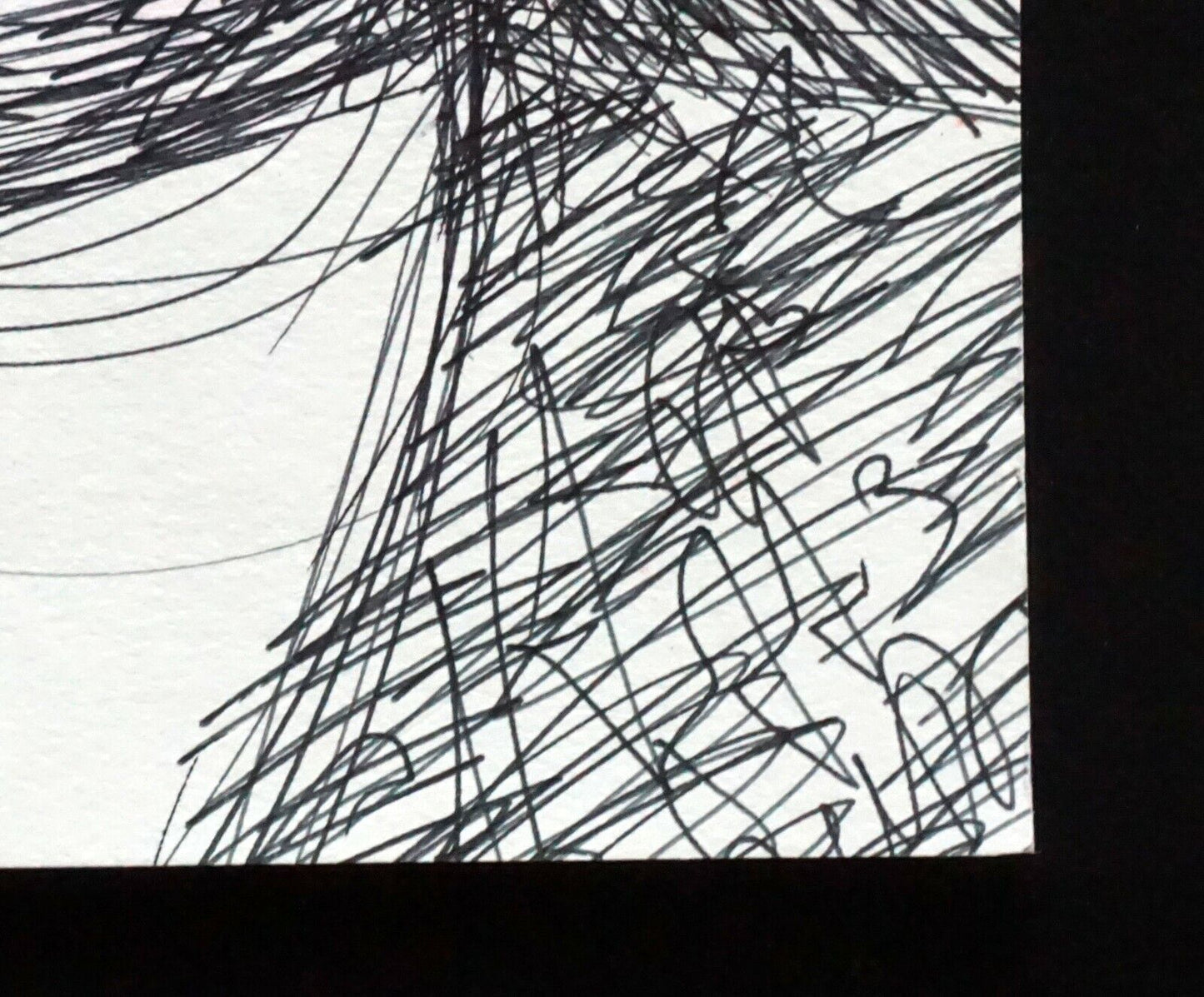 France Hawaii Outsider Art Ink Drawing Starring Figures by Claude Vedel (EtJ)#7