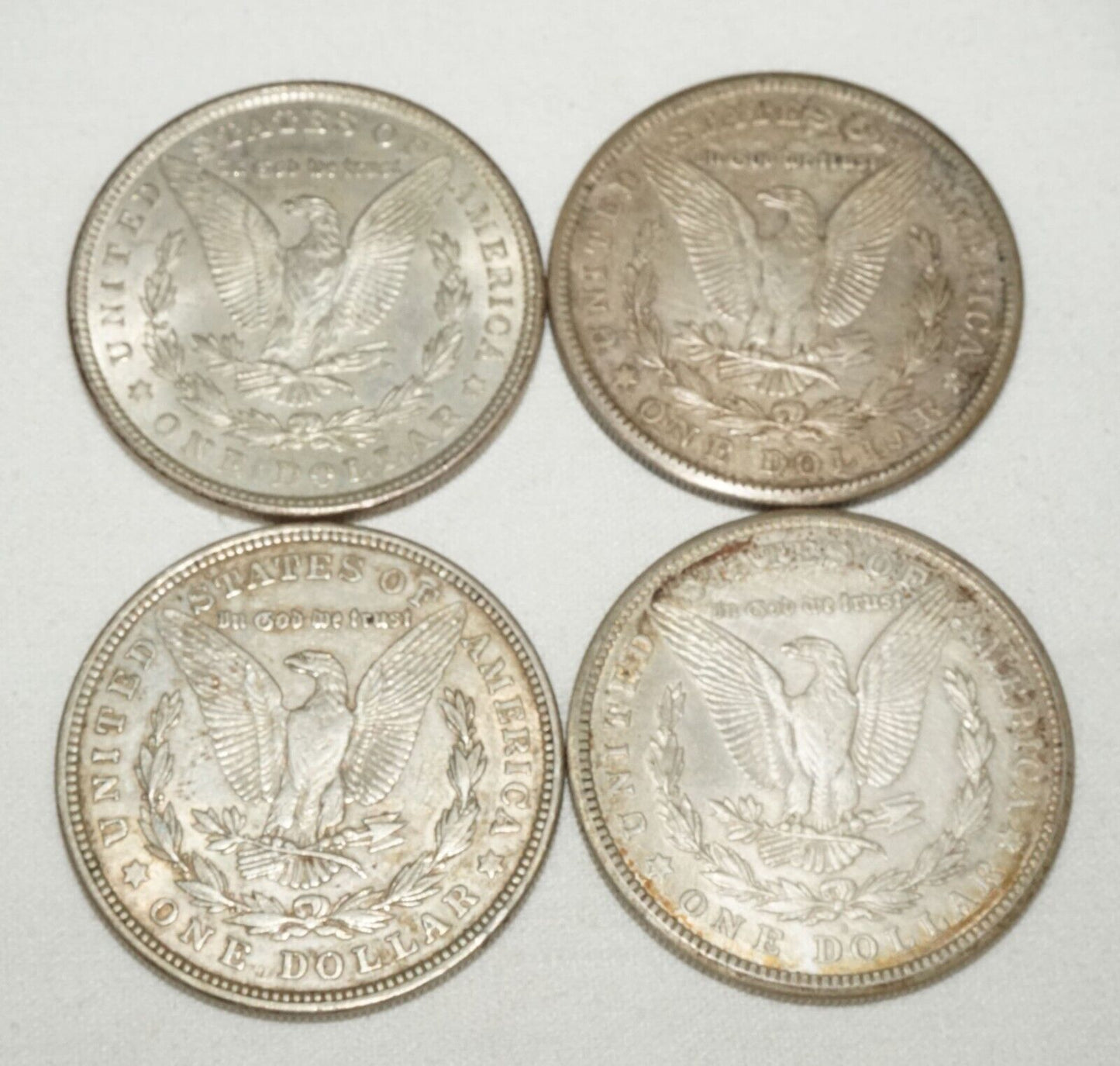 4Pc 1921 US Circulated $1 Silver Morgan Dollar Coins (KiL)