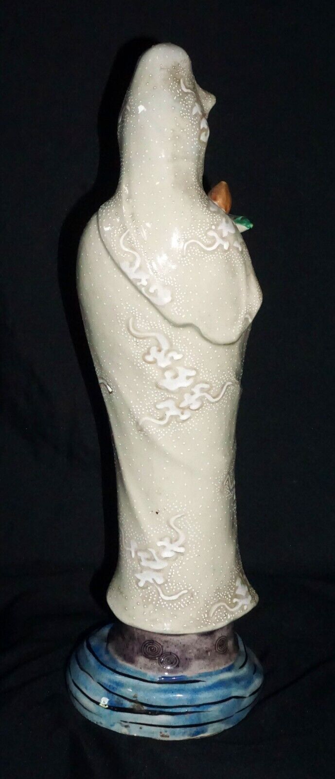 Antique Japanese Kutani Guan Yin Edo Statue- Meiji 19th Century (MiM)
