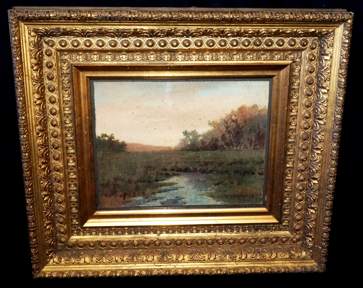 1890s California Watercolor Painting Florence Edith Whitefield (1864-1915)(New)