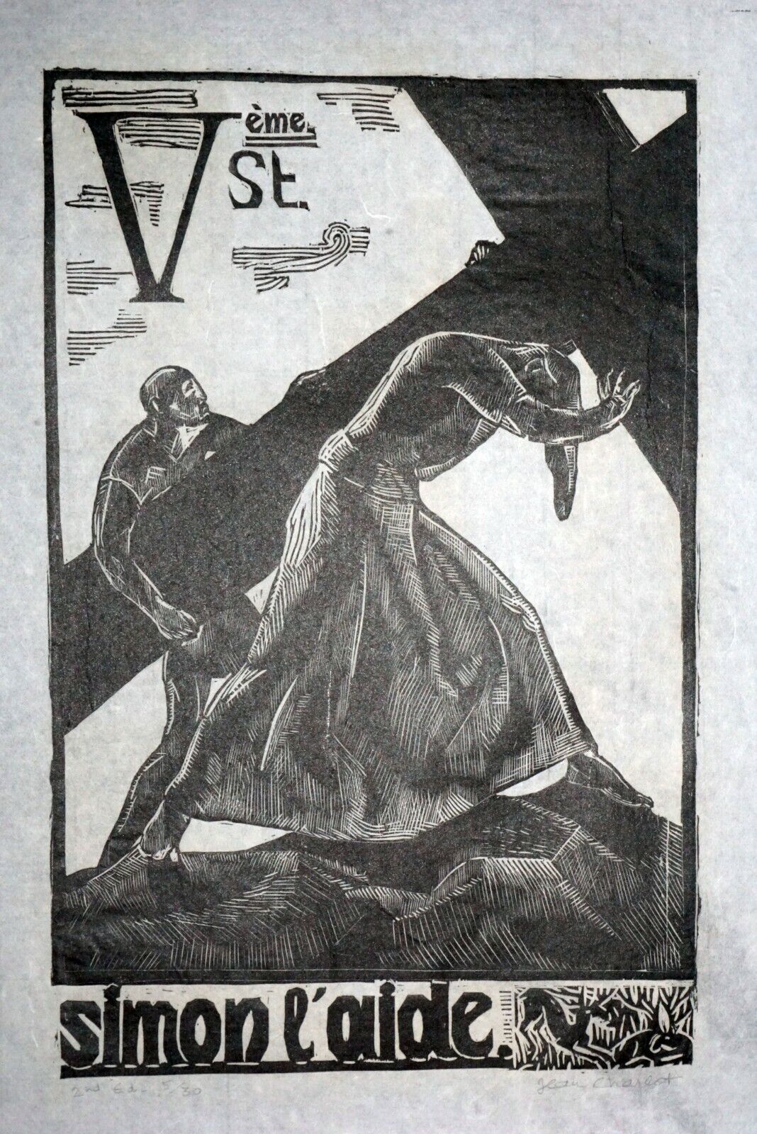 1920/1977 French Block Print The Way of the Cross Jean Charlot (1898-1979)(Mod)5