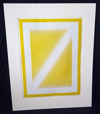 1972 New York Print 140/200 "Yellow Opt Art" by Richard Anuszkiewicz (Mim)