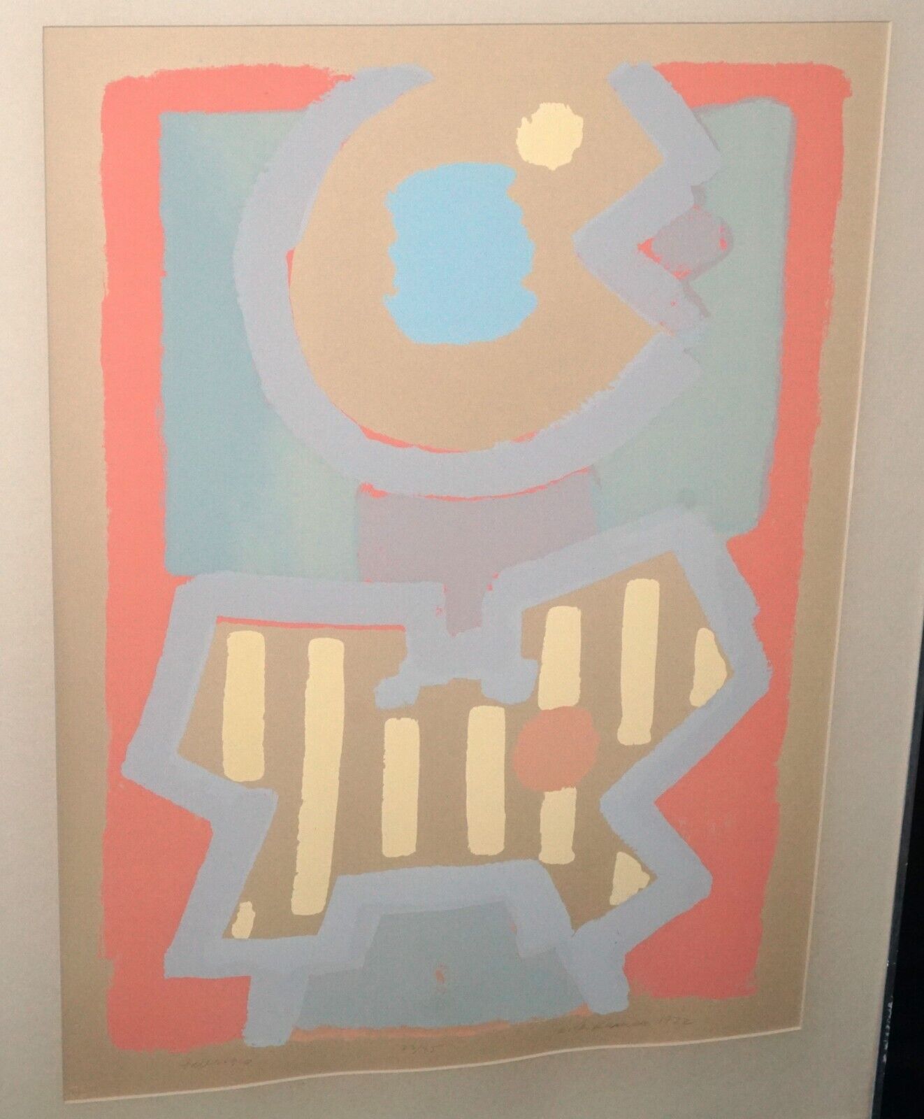 1972 US Framed Litho Print 23/35 "Fabrizio" by Jacob Kainen (1909-2001) (PaR)