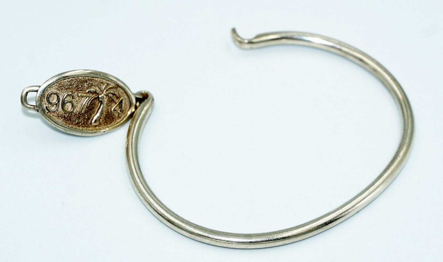 Sterling Silver Bracelet w. Kaneohe Hawaii 96744 Zip Code Clasp Accent (Tra)