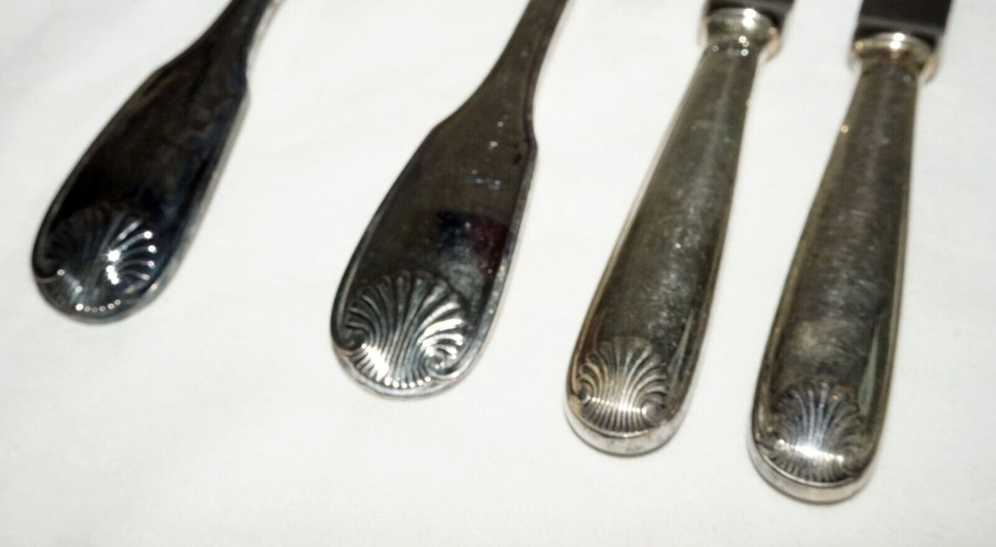 4Pc France Silver Plated Mixed Serving Lot Shell Vendome Pat Christofle (NiC)L11
