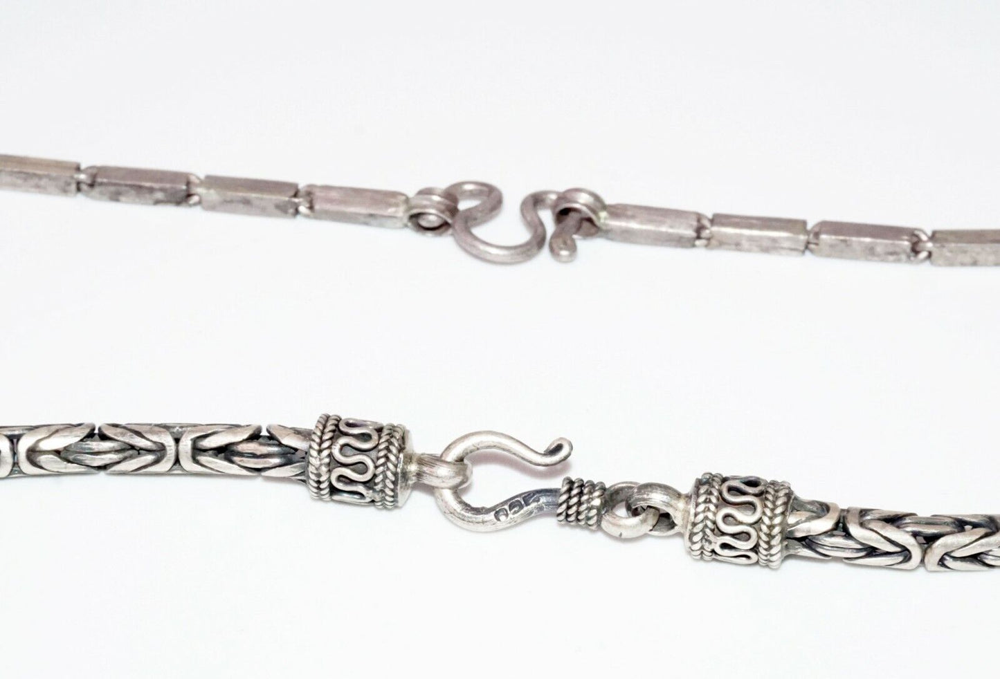 3x Vintage Sterling Silver/Silver Box Chain & Necklace Mixed Lot Pendant(***) 28